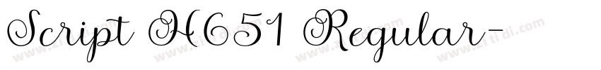 Script H651 Regular字体转换 Script H651 Regular字体转换